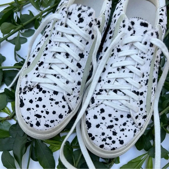 Madewell Unisex White Multi Splatter-Painted Calf Hair Sidewalk Low-Top Sneakers - Picture 8 of 10